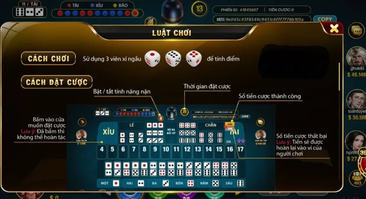 Luật chơi  game sicbo chi tiết tại Go88