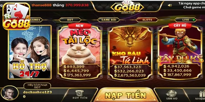 Những điểm nổi bật và thu hút của game mèo tài lộc tại link tải Go88 