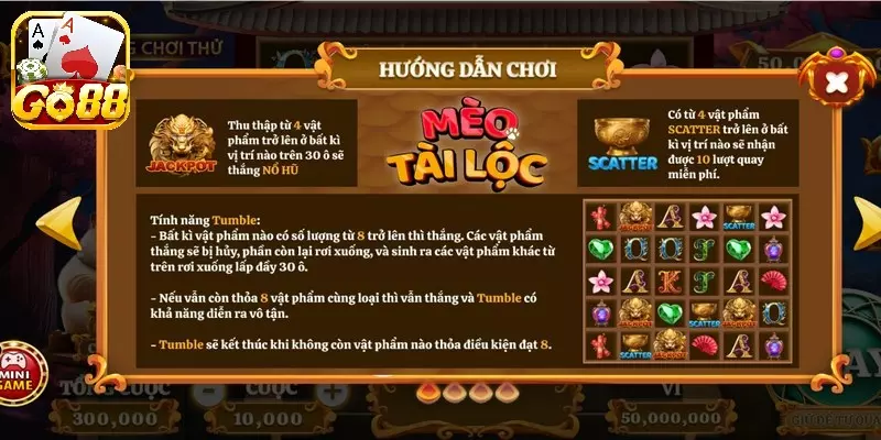 Giới thiệu về cách chơi game mèo tài lộc tại Go88