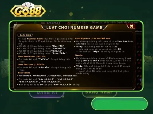 Giới thiệu đôi nét về game number game tại Go88 Online